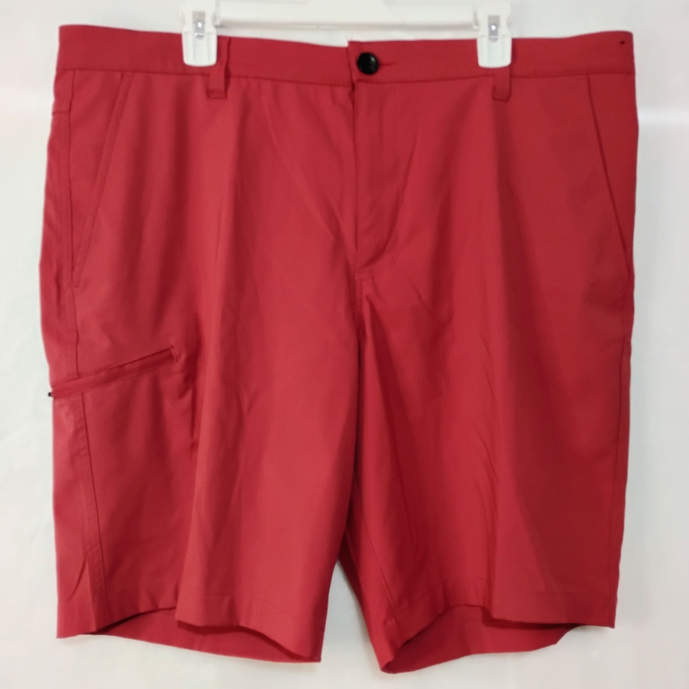 Hawke & Co Red Performance Shorts Mens 38 Stretch Zip Pocket Golf Cargo NICE H